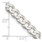 FJC Finejewelers 925 Sterling Silver Flat Curb Chain 20 Inches x 6.8 mm