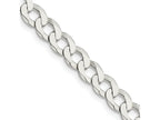 FJC Finejewelers 925 Sterling Silver Flat Curb Chain Bracelet 9 Inches x 6.8 mm