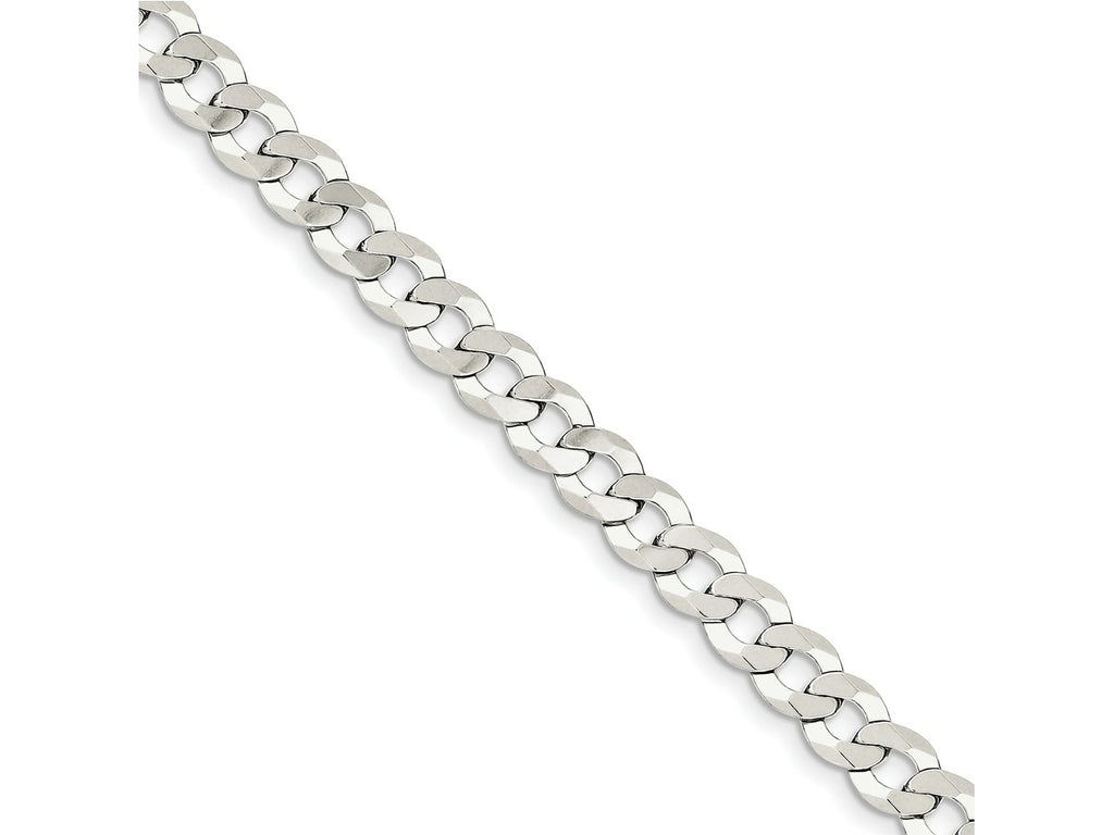 FJC Finejewelers 925 Sterling Silver Flat Curb Chain Bracelet 7 Inches x 8 mm