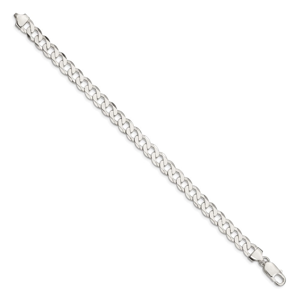 FJC Finejewelers 925 Sterling Silver Flat Curb Chain Bracelet 8 Inches x 8 mm