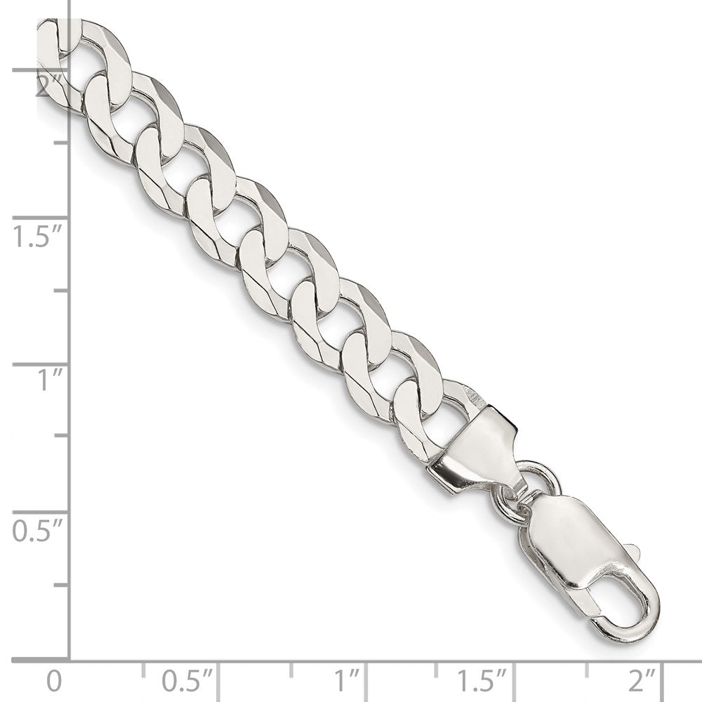 FJC Finejewelers 925 Sterling Silver Flat Curb Chain Bracelet 8 Inches x 8 mm