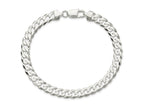 FJC Finejewelers 925 Sterling Silver Flat Curb Chain Bracelet 8 Inches x 8 mm