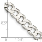 FJC Finejewelers 925 Sterling Silver Flat Curb Chain Bracelet 9 Inches x 8 mm