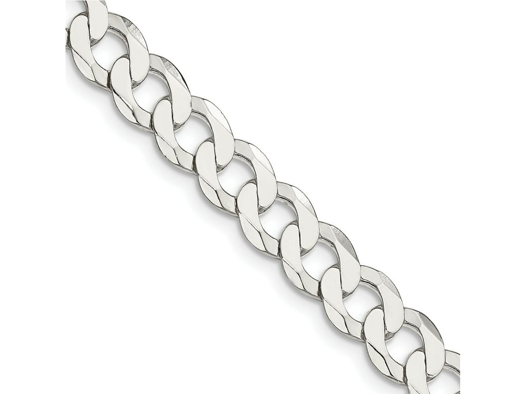 FJC Finejewelers 925 Sterling Silver Flat Curb Chain Bracelet 9 Inches x 8 mm