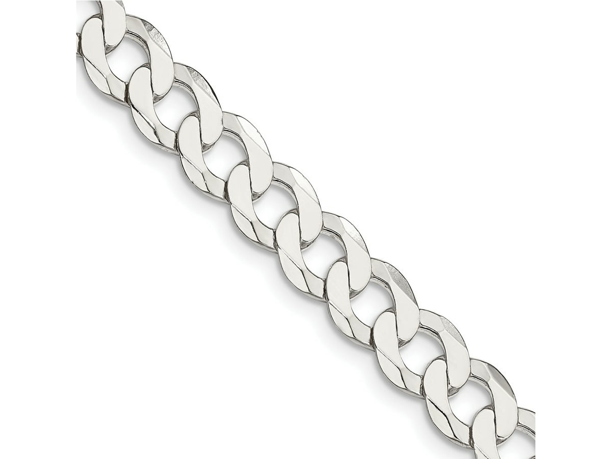 FJC Finejewelers 925 Sterling Silver Flat Curb Chain Bracelet 9 Inches x 8 mm