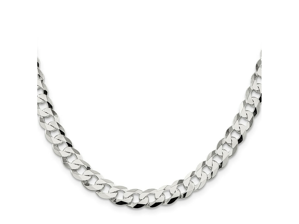 FJC Finejewelers 925 Sterling Silver Flat Curb Chain 20 Inches x 8.5 mm