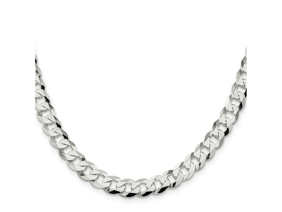 FJC Finejewelers 925 Sterling Silver Flat Curb Chain 26 Inches x 8.5 mm