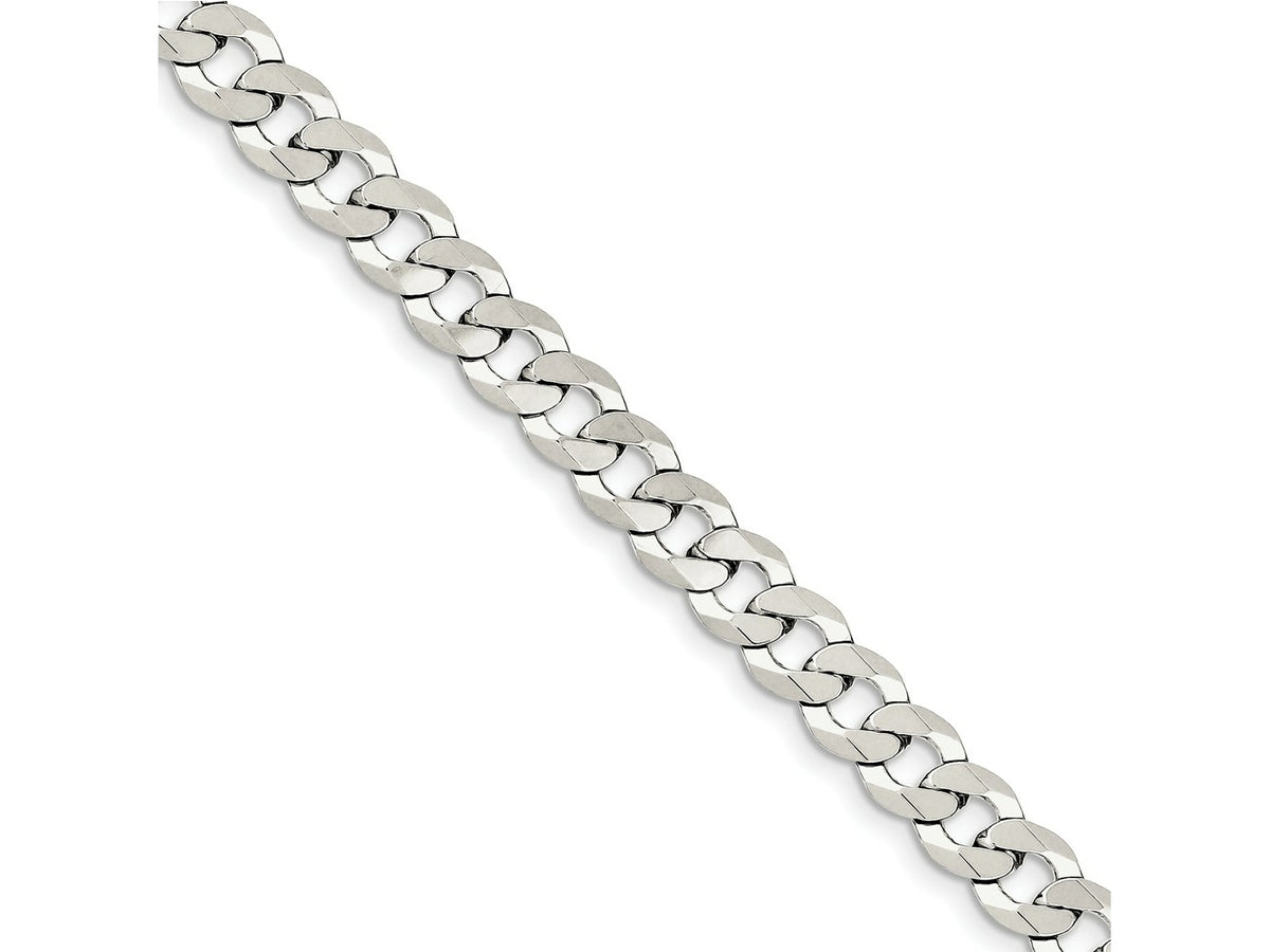 FJC Finejewelers 925 Sterling Silver Flat Curb Chain Bracelet 7 Inches x 8.5 mm