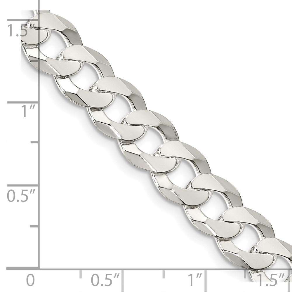 FJC Finejewelers 925 Sterling Silver Flat Curb Chain Bracelet 9 Inches x 8.5 mm