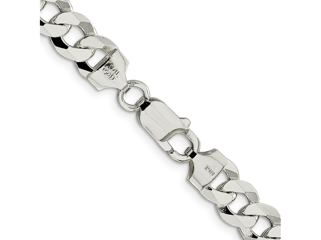 FJC Finejewelers 925 Sterling Silver Flat Curb Chain Bracelet 9 Inches x 8.5 mm