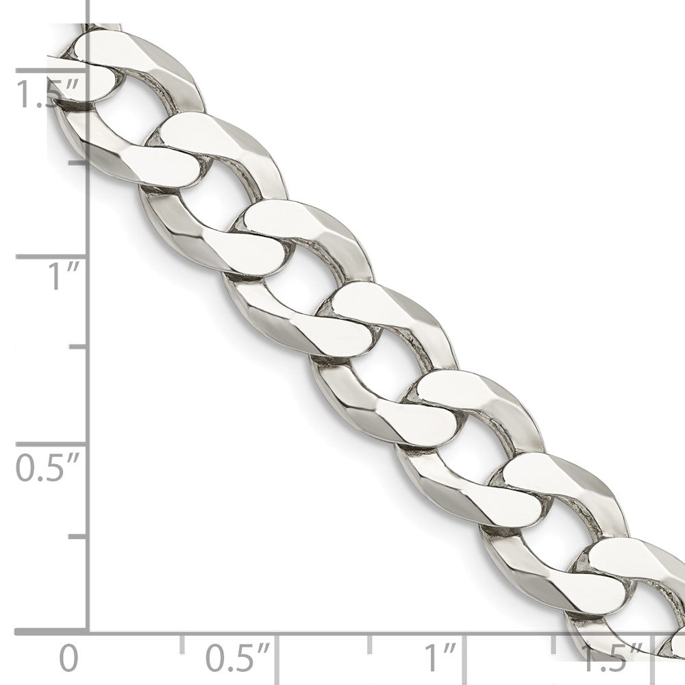 FJC Finejewelers 925 Sterling Silver Flat Curb Chain 22 Inches x 9.75 mm
