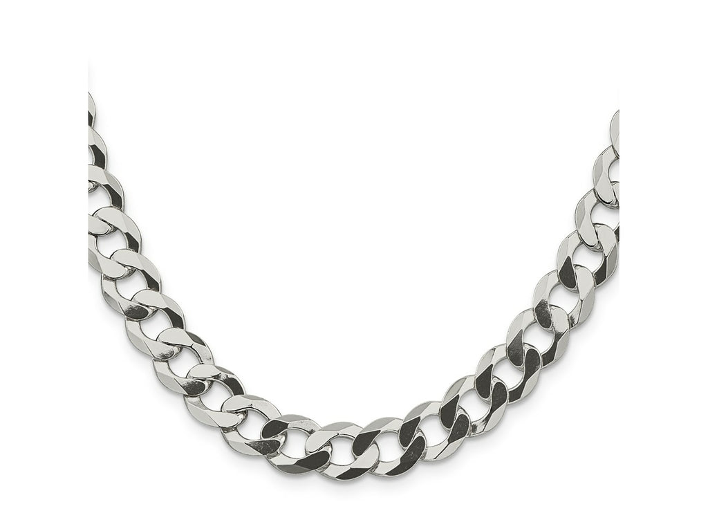 FJC Finejewelers 925 Sterling Silver Flat Curb Chain 22 Inches x 9.75 mm