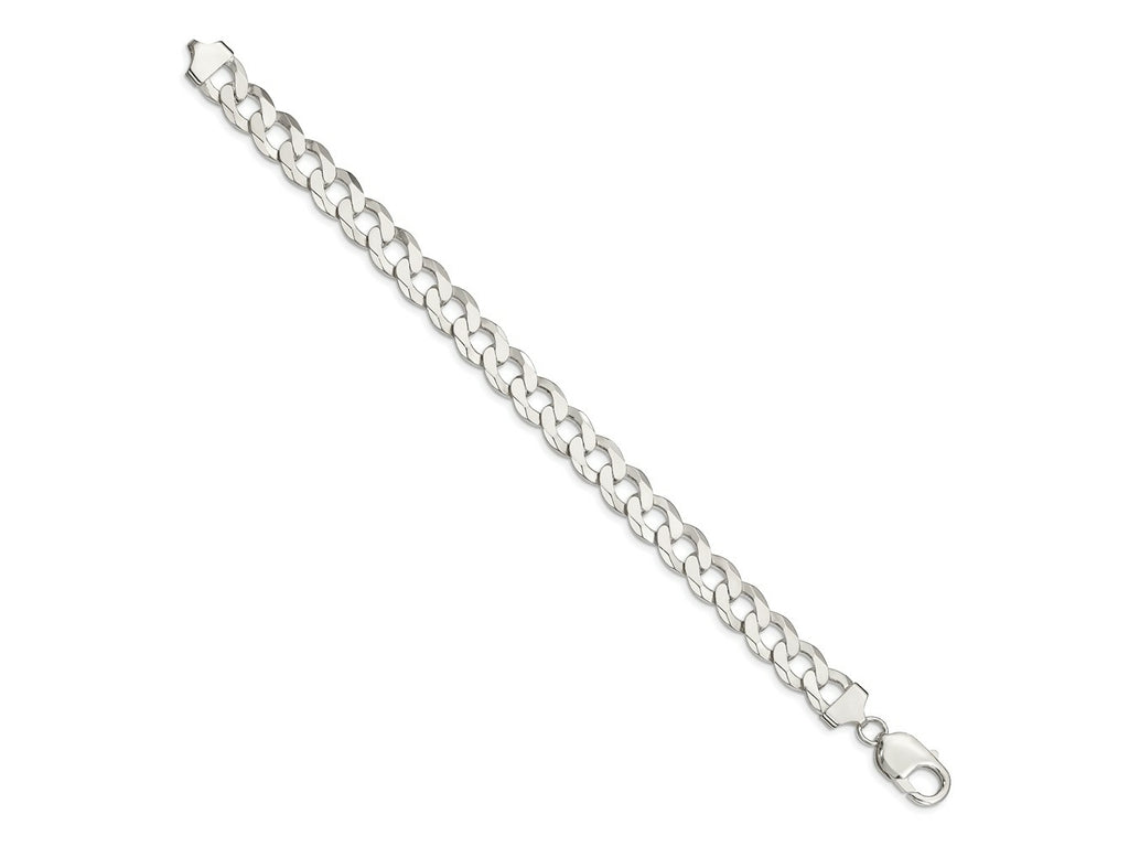 FJC Finejewelers 925 Sterling Silver Flat Curb Chain Bracelet 8 Inches x 9.75 mm