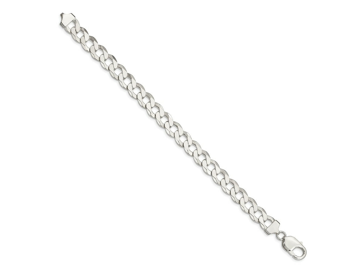 FJC Finejewelers 925 Sterling Silver Flat Curb Chain Bracelet 8 Inches x 9.75 mm