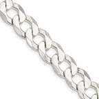 FJC Finejewelers 925 Sterling Silver Flat Curb Chain 24 Inches x 11.75 mm