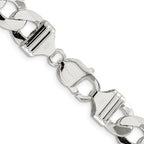 FJC Finejewelers 925 Sterling Silver Flat Curb Chain Bracelet 8 Inches x 11.75 mm