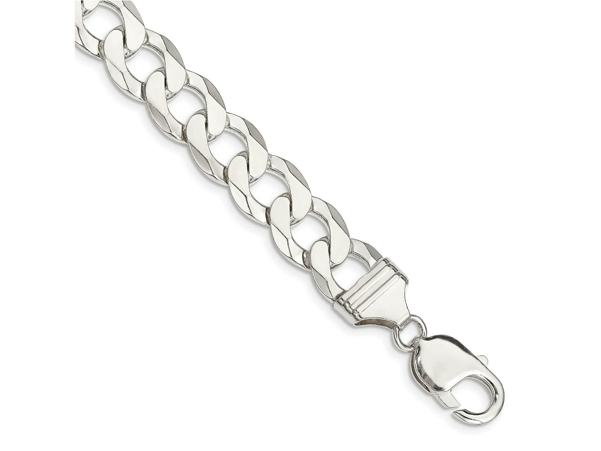 FJC Finejewelers 925 Sterling Silver Flat Curb Chain Bracelet 8 Inches x 11.75 mm