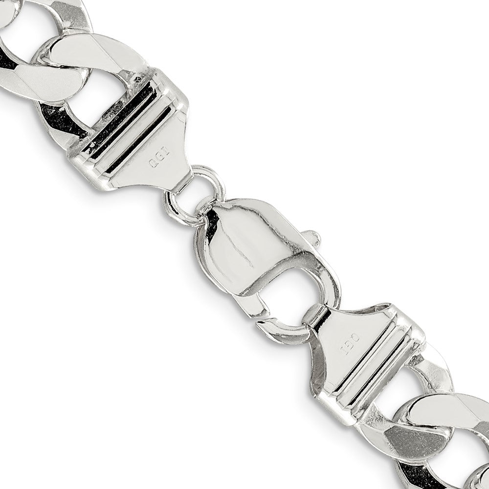 FJC Finejewelers 925 Sterling Silver Flat Curb Chain Bracelet 9 Inches x 11.75 mm