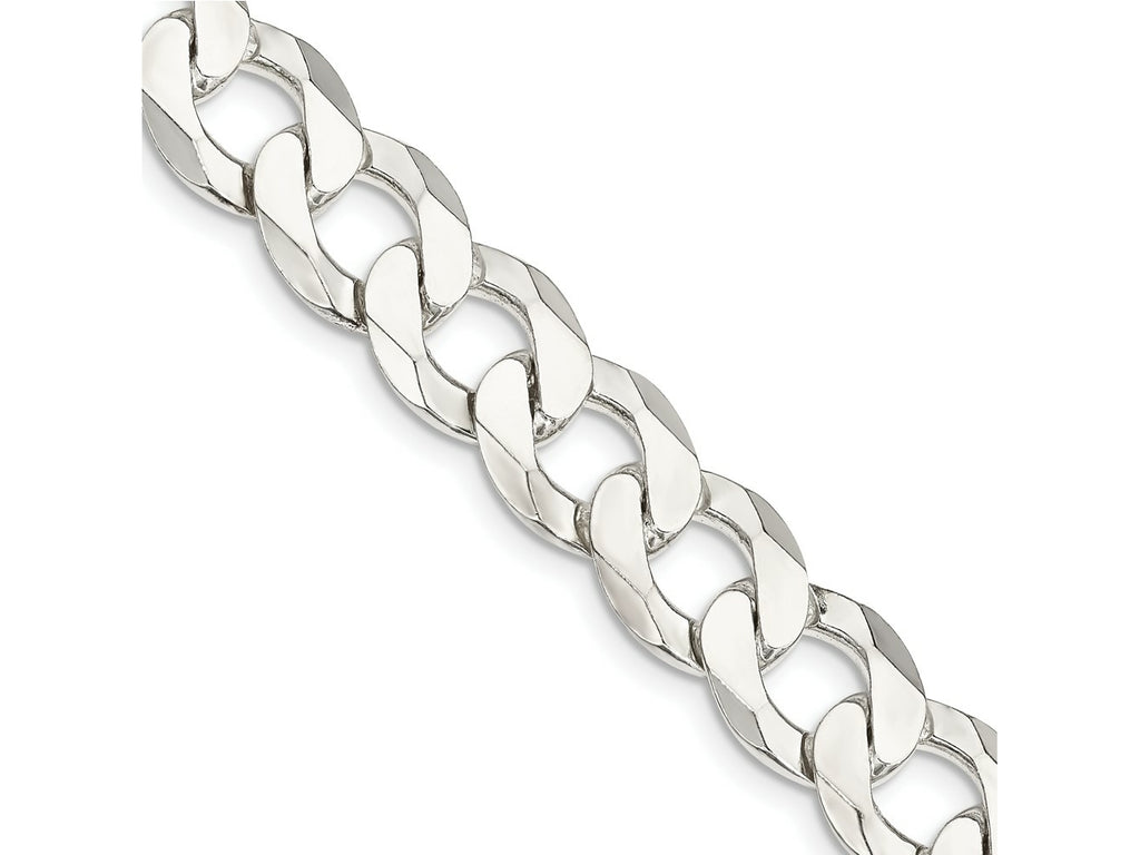 FJC Finejewelers 925 Sterling Silver Flat Curb Chain Bracelet 9 Inches x 11.75 mm
