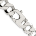 FJC Finejewelers 925 Sterling Silver Flat Curb Chain 26 Inches x 14 mm