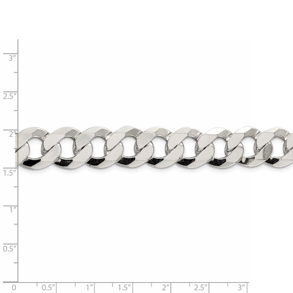 FJC Finejewelers 925 Sterling Silver Flat Curb Chain 26 Inches x 14 mm