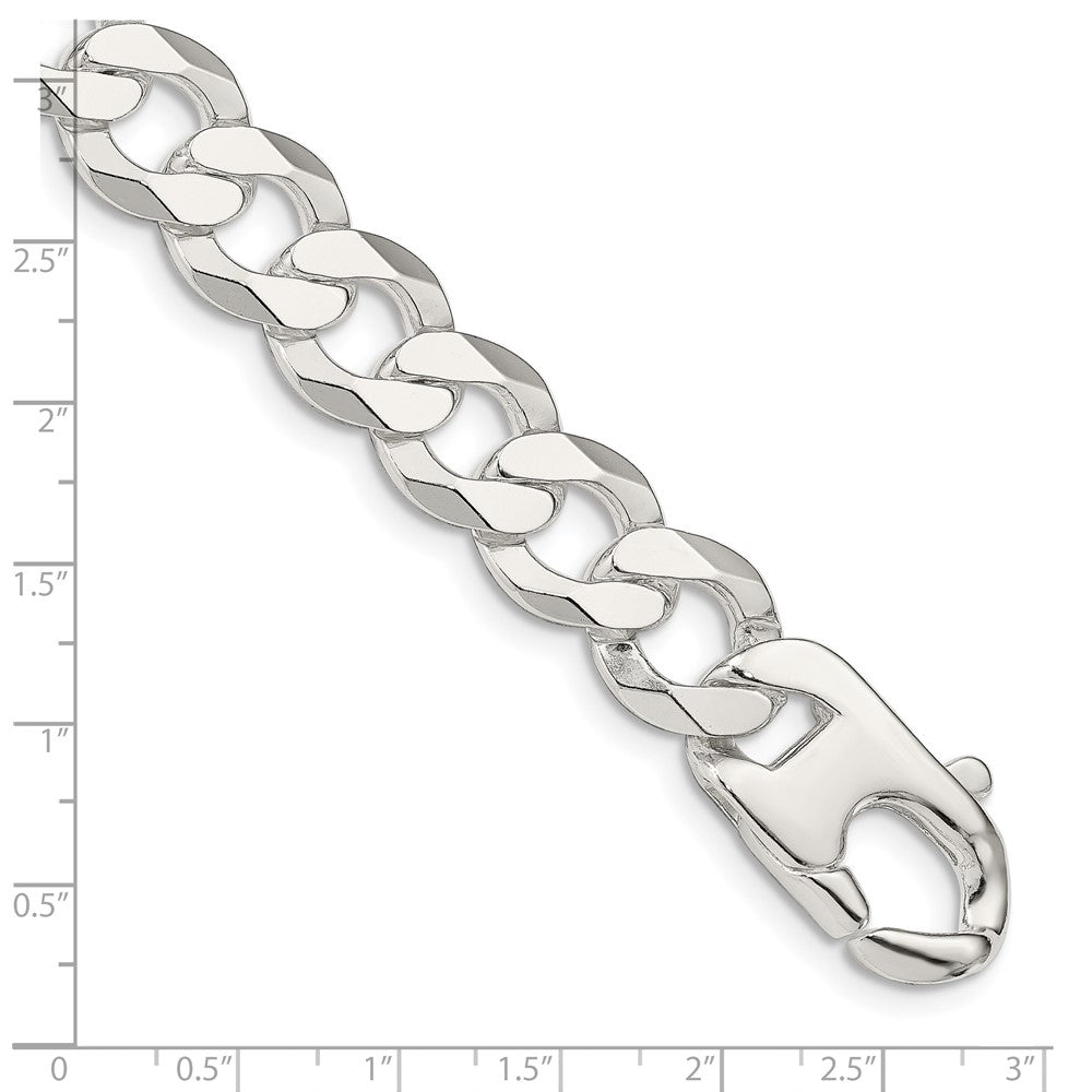 FJC Finejewelers 925 Sterling Silver Flat Curb Chain Bracelet 9 Inches x 14 mm