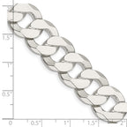 FJC Finejewelers 925 Sterling Silver Flat Curb Chain 26 Inches x 16 mm