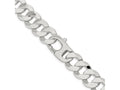 FJC Finejewelers 925 Sterling Silver Flat Curb Chain Bracelet 9 Inches x 16 mm
