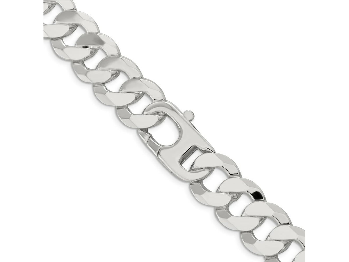 FJC Finejewelers 925 Sterling Silver Flat Curb Chain Bracelet 9 Inches x 16 mm