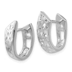 FJC Finejewelers 925 Sterling Silver Hoop Radiant Essence Bright Cut Earrings 15 x 16 mm