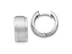 FJC Finejewelers 925 Sterling Silver Bright Cut Radiant Essence Hoop Earrings 15 x 15 mm