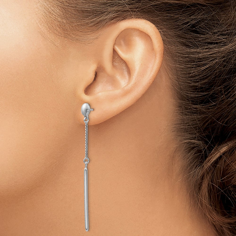 FJC Finejewelers 925 Sterling Silver Polished Post Dangle Earrings 56 x 1 mm