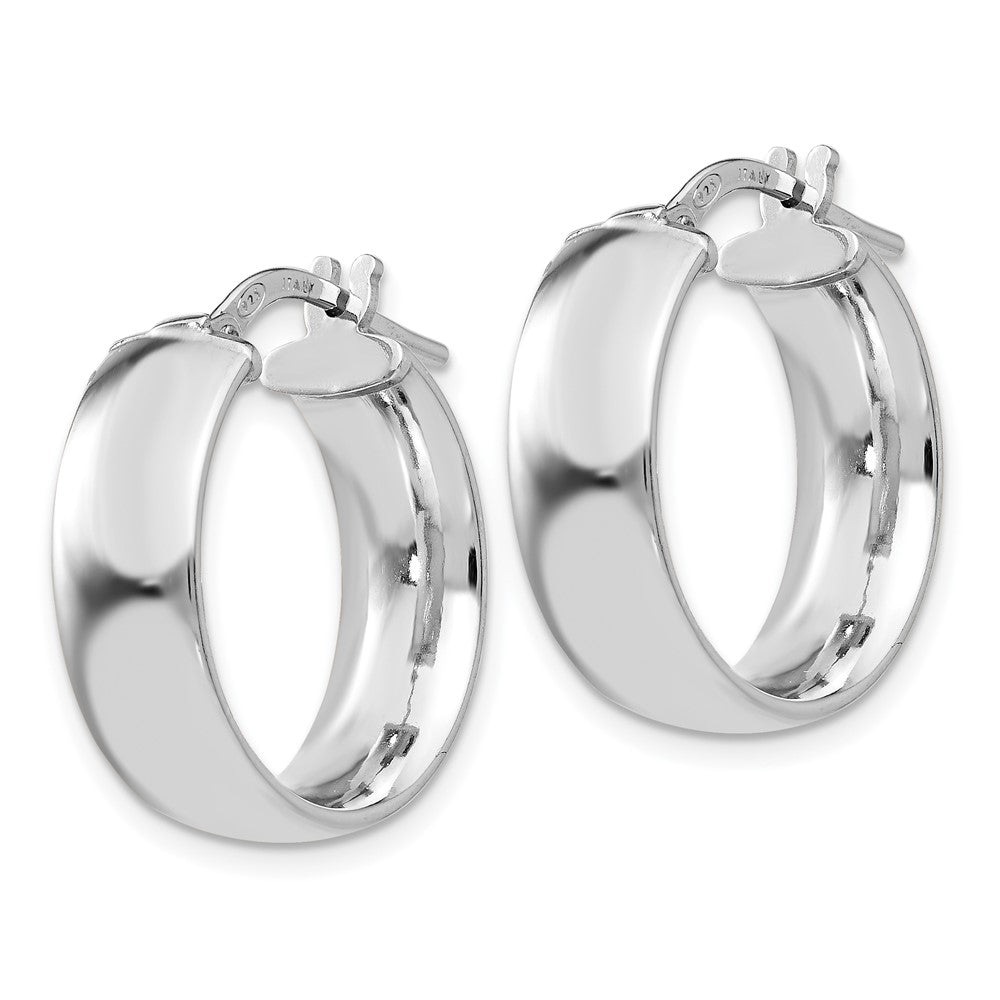 FJC Finejewelers 925 Sterling Silver Rhodium Plated Hoop Earrings 20 x 8 mm