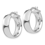 FJC Finejewelers 925 Sterling Silver Rhodium Plated Hoop Earrings 20 x 8 mm