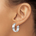 FJC Finejewelers 925 Sterling Silver Rhodium Plated Hoop Earrings 20 x 8 mm