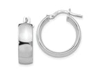 FJC Finejewelers 925 Sterling Silver Rhodium Plated Hoop Earrings 20 x 8 mm