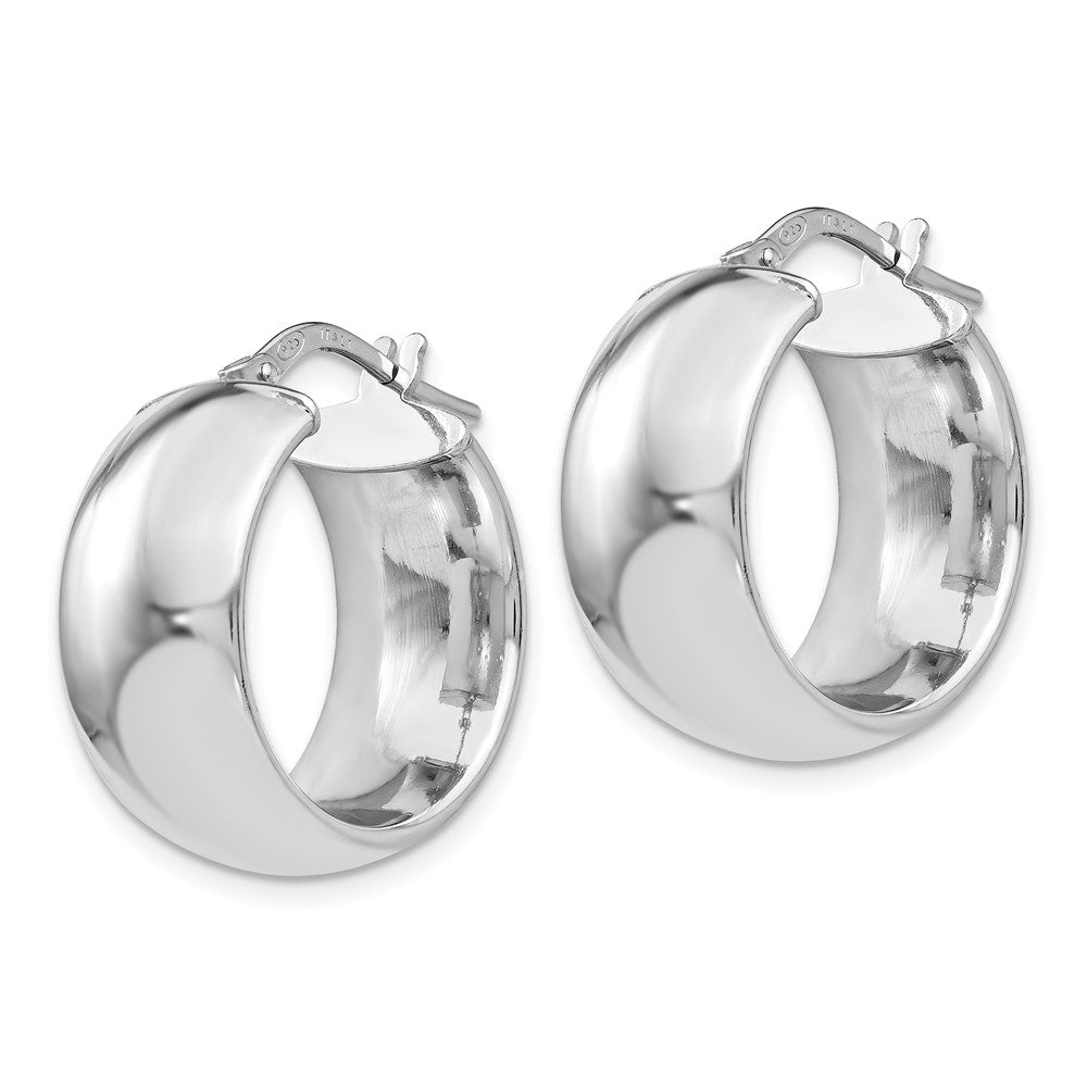FJC Finejewelers 925 Sterling Silver Rhodium Plated Hoop Earrings 21 x 8 mm