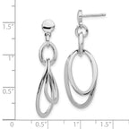 FJC Finejewelers 925 Sterling Silver Rhodium Plated Polished Dangle Earrings 38 x 13 mm