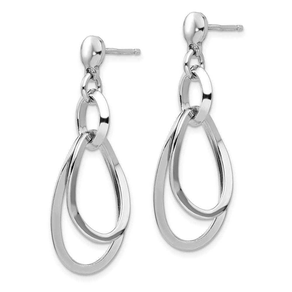 FJC Finejewelers 925 Sterling Silver Rhodium Plated Polished Dangle Earrings 38 x 13 mm