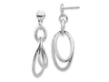 FJC Finejewelers 925 Sterling Silver Rhodium Plated Polished Dangle Earrings 38 x 13 mm