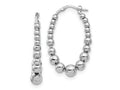 FJC Finejewelers 925 Sterling Silver Polished Beaded Hoop Earrings 36 x 22 mm
