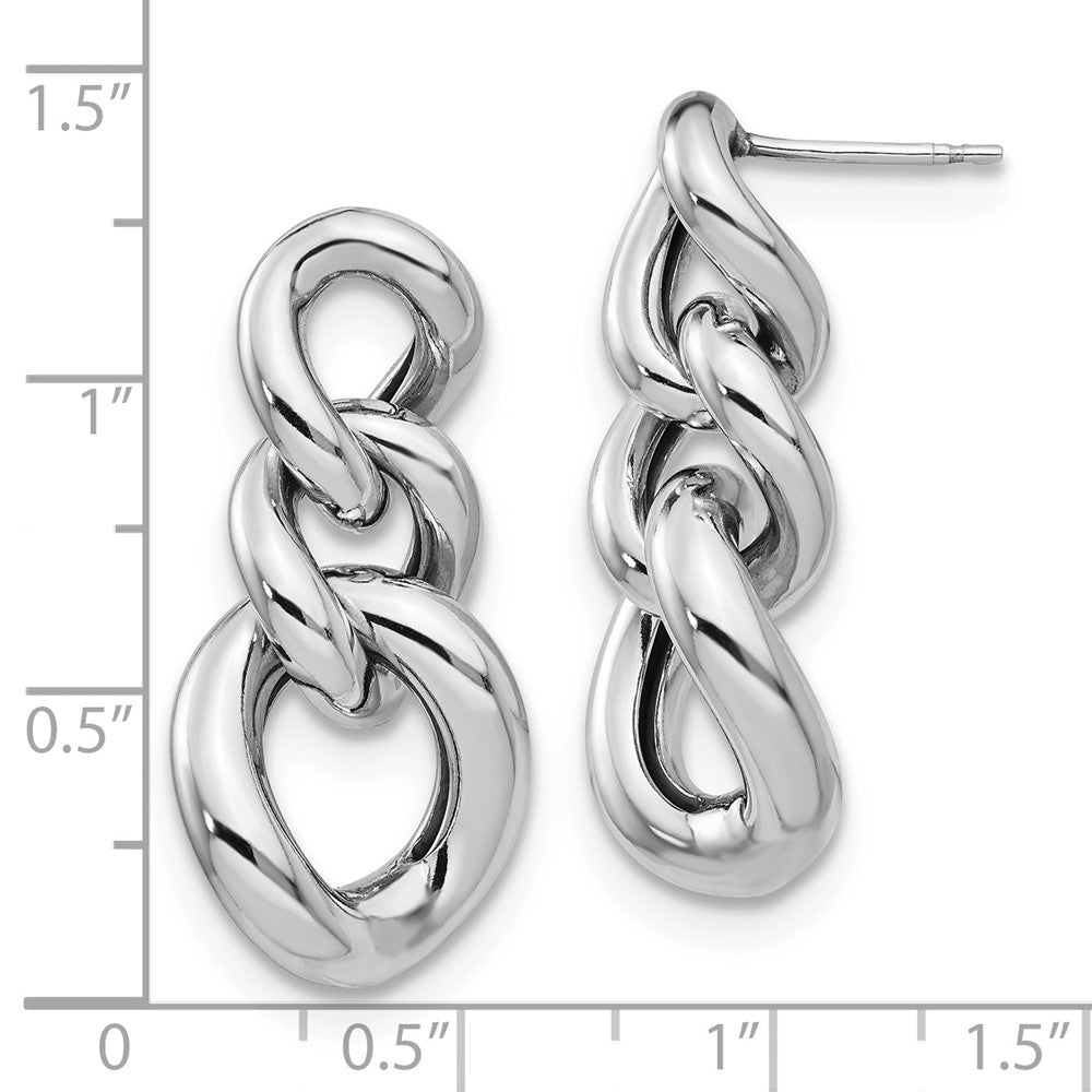 FJC Finejewelers 925 Sterling Silver Polished Post Dangle Earrings 31 x 14 mm