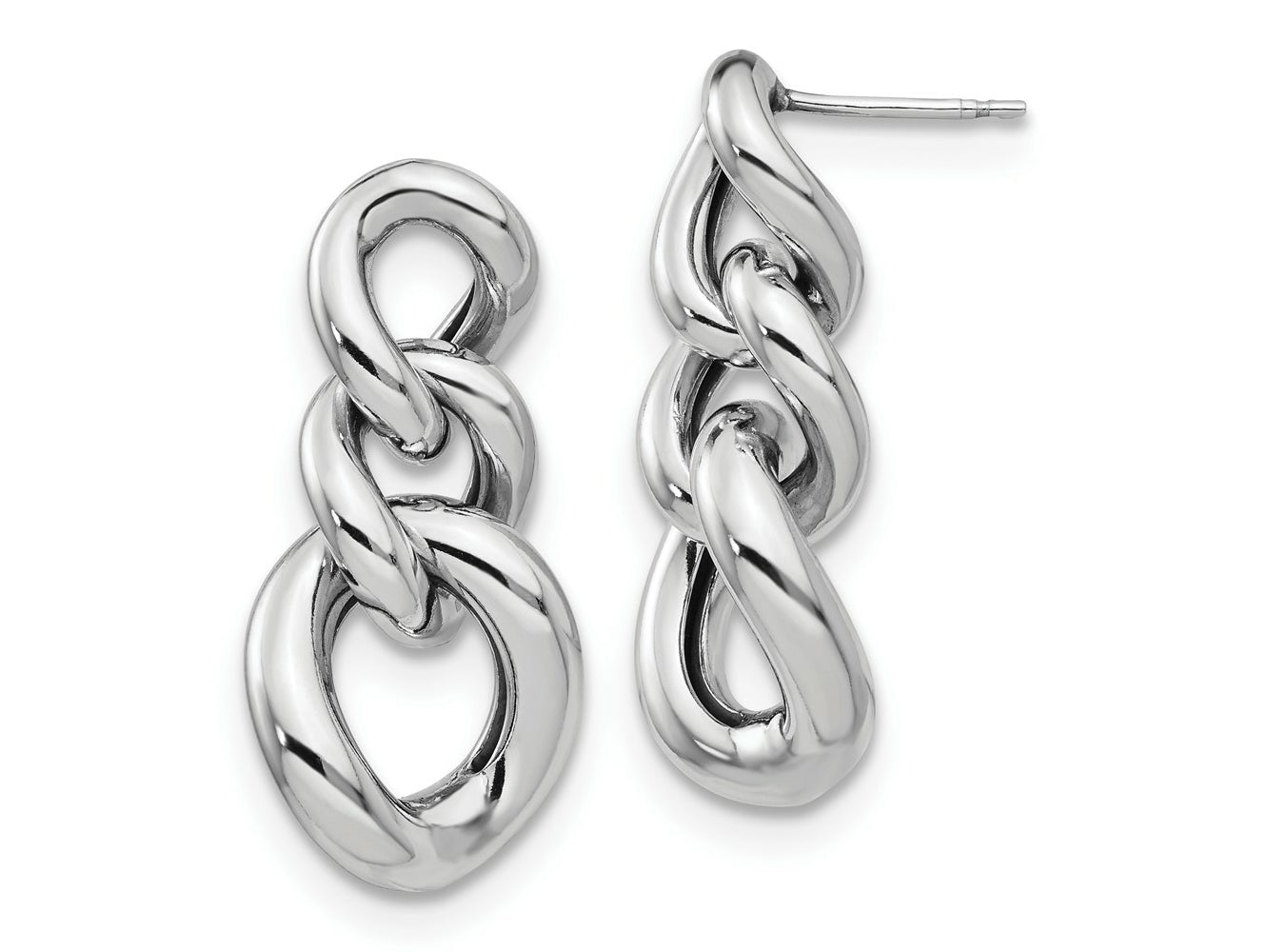 FJC Finejewelers 925 Sterling Silver Polished Post Dangle Earrings 31 x 14 mm