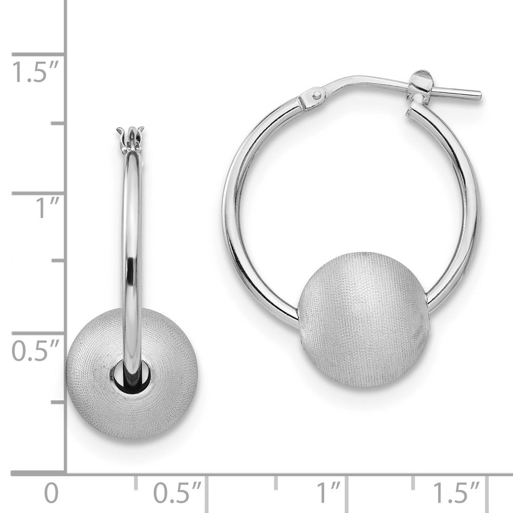 FJC Finejewelers 925 Sterling Silver Radiant Essence Brushed and Polished Hoop Earrings 28 x 23 mm