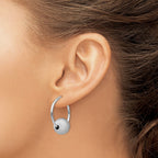 FJC Finejewelers 925 Sterling Silver Radiant Essence Brushed and Polished Hoop Earrings 28 x 23 mm