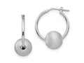 FJC Finejewelers 925 Sterling Silver Radiant Essence Brushed and Polished Hoop Earrings 28 x 23 mm
