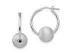 FJC Finejewelers 925 Sterling Silver Radiant Essence Brushed and Polished Hoop Earrings 28 x 23 mm