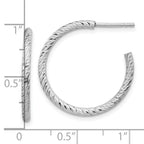 FJC Finejewelers 925 Sterling Silver Rhod Radiant Essence Bright Cut Hoop Earrings 23 x 23 mm