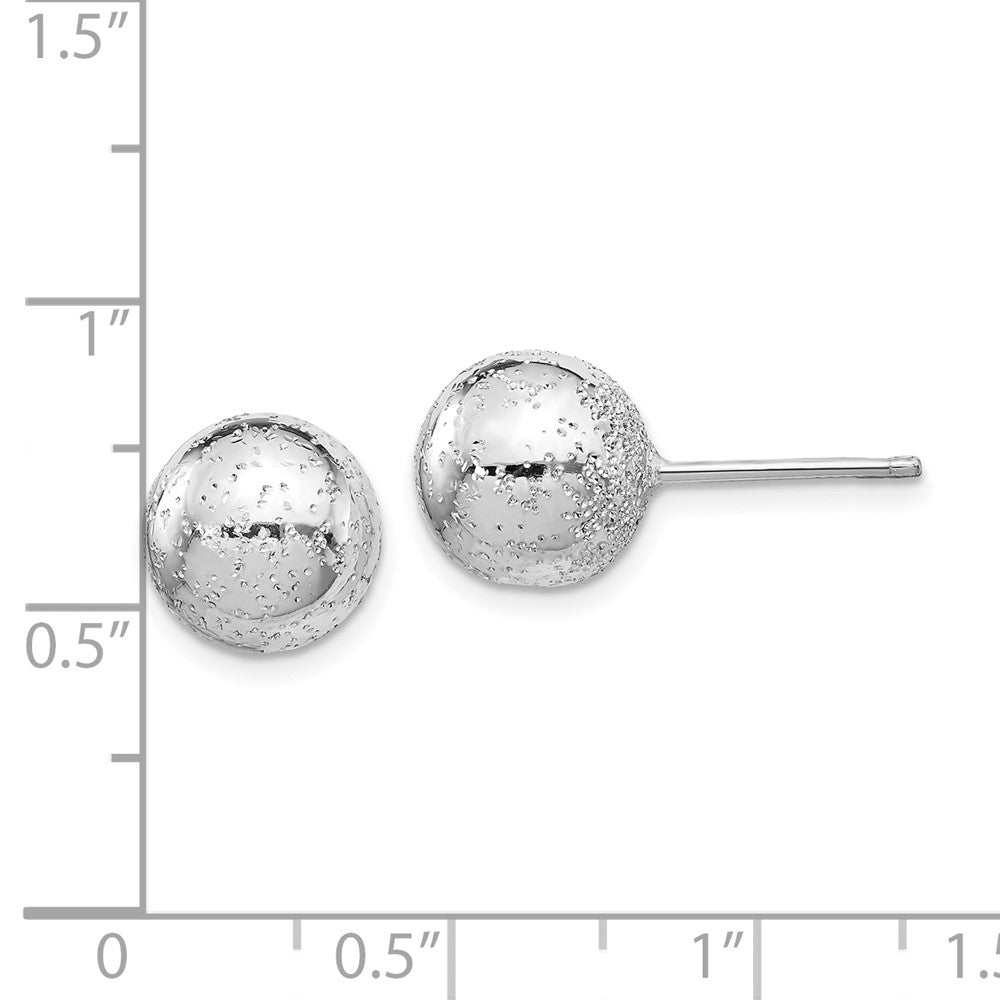 FJC Finejewelers 925 Sterling Silver Rhod Radiant Essence Ball Post Earrings 10 x 10 mm