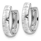 FJC Finejewelers 925 Sterling Silver d Bright Cut Brushed Oval Hoop Earrings 16 x 11 mm